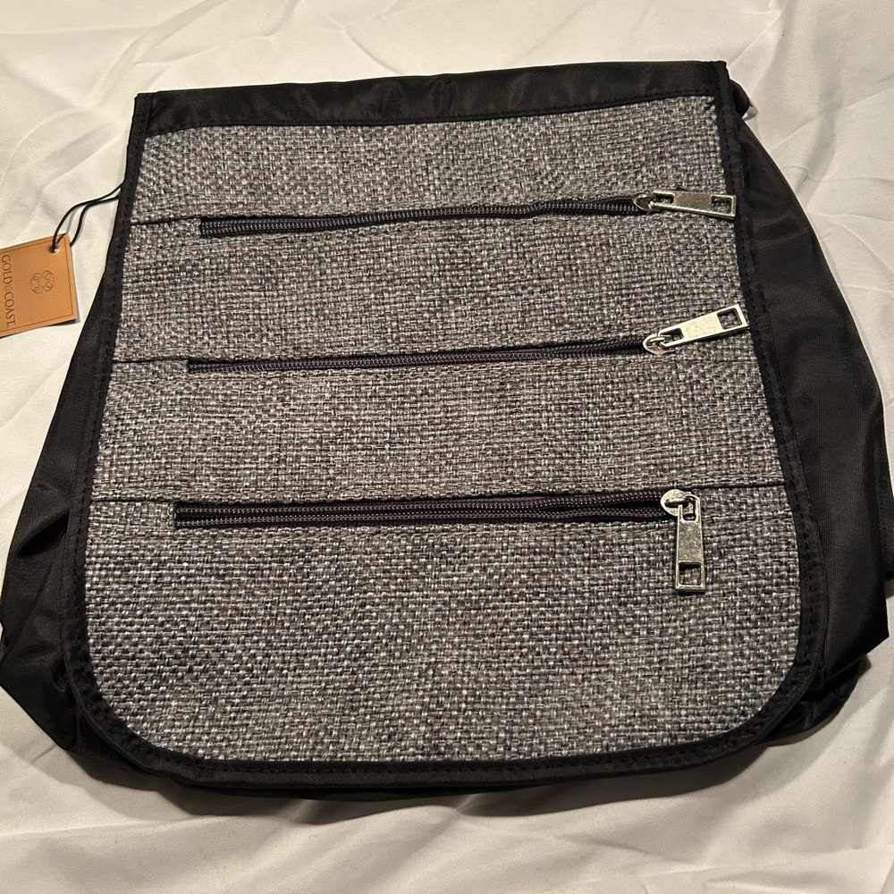 Gold Coast Elegant Black and Grey Shoulder Bag